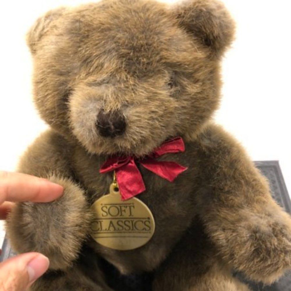 1989 Dankin Teddy Bear Plush 10" Brown Soft Classics Stuffed Animal Toy Vintage